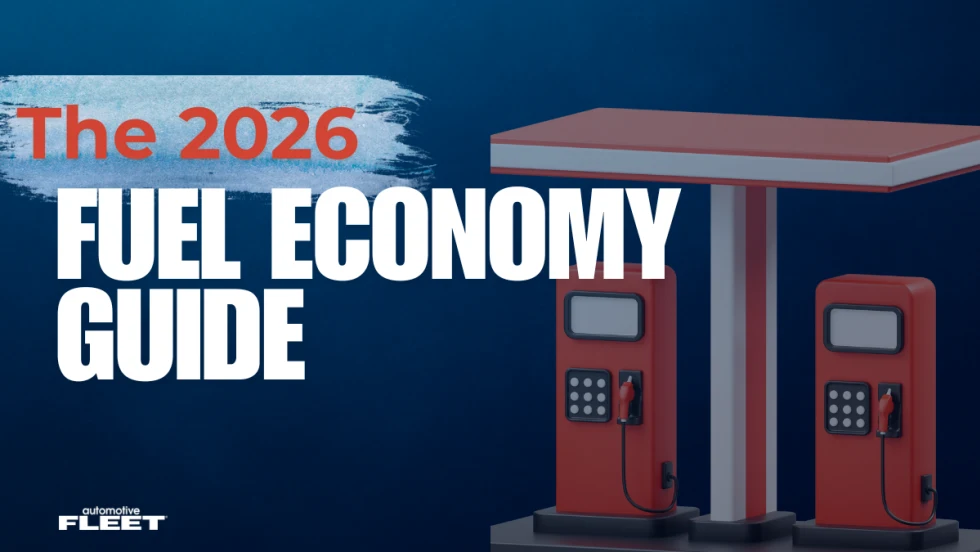 A blue background has two fuel pumps overlaying it with text on the left side.