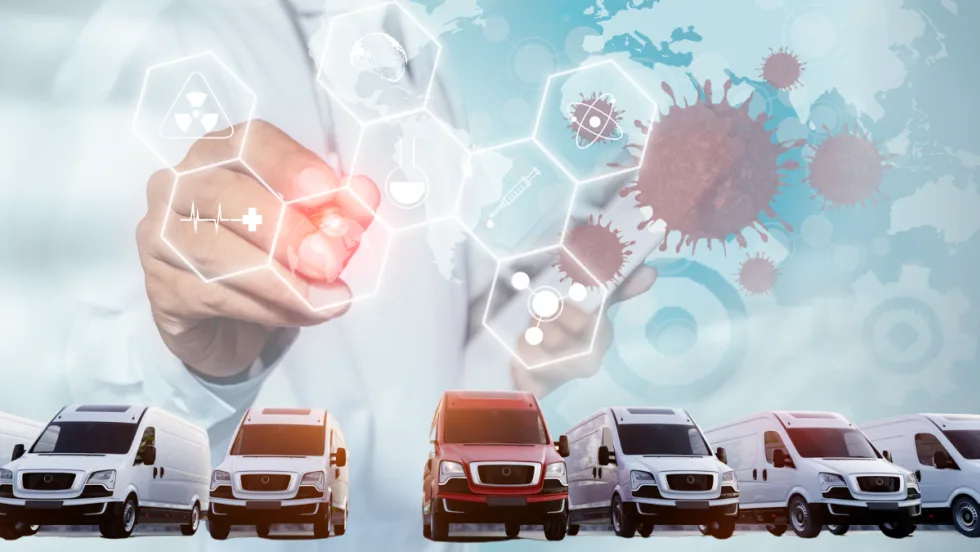 A mashup of healthcare technology and a fleet of vehicles.