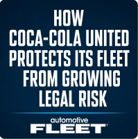 A blue and white Automotive Fleet podcast thumbnail.