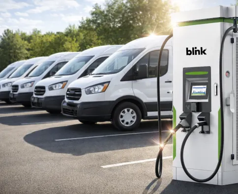 Electric Vehicles at a Blink Charger