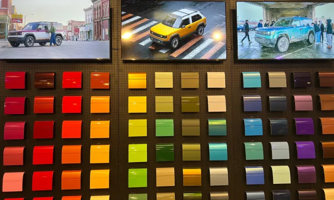 A panel display of all Slate color options for any number of combinations.