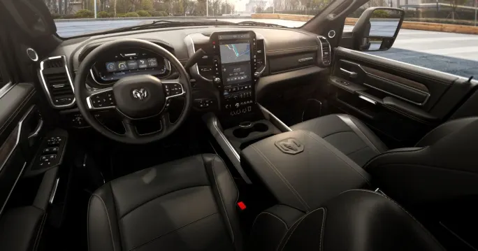 Photo of 2025 Ram 2500 Laramie interior.