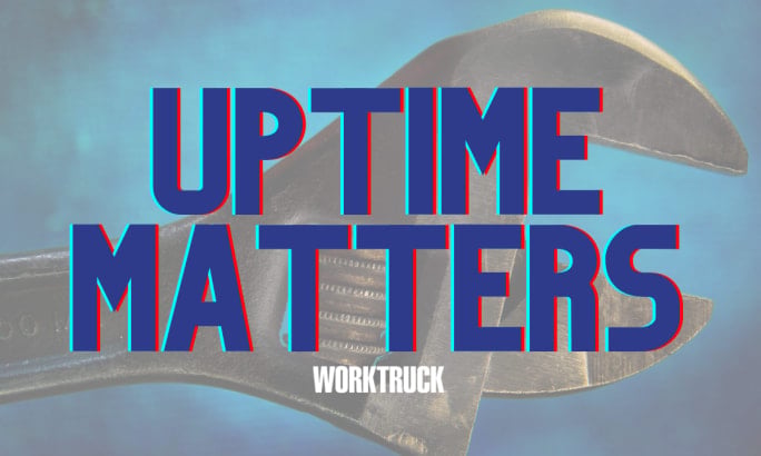 A large wrench with bold text reading “Uptime Matters,” representing how fleets prioritized uptime, faster repairs, and smarter maintenance strategies in 2025.