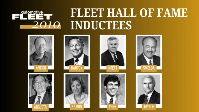 2010 Fleet Hall of Fame inductees Mike Antich, George Argueta, Hal Barton, Helene Kamon, Don Kreft, Sam Penn, Wayne Smolda and Jack Taylor.