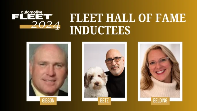 2024 Fleet Hall of Fame inductees Bill Gibson, Matthew Betz, and Theresa Belding.