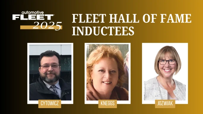 2025 Fleet Hall of Fame inductees Oleg Cytowicz, Laura Jozwiak, and Lisa Kneggs.