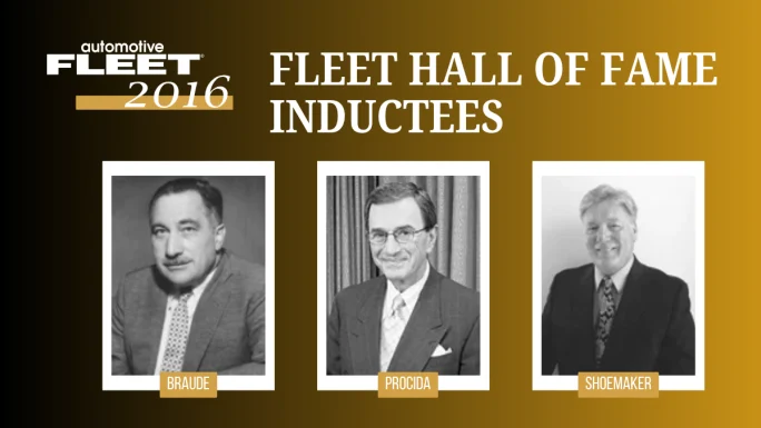 2016 Fleet Hall of Fame inductees Michael Braude, Phil Procida, and Ron Shoemaker.