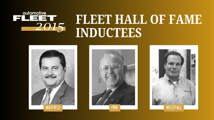 2015 Fleet Hall of Fame inductees Bob Mayfield, Ron Pink, and Harley Westfall.