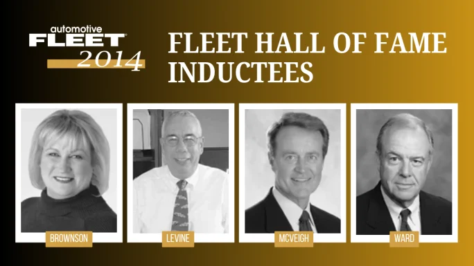 2014 Fleet Hall of Fame inductees Patsy Brownson, Stephen Levine, Brian McVeigh, and Bob Ward.