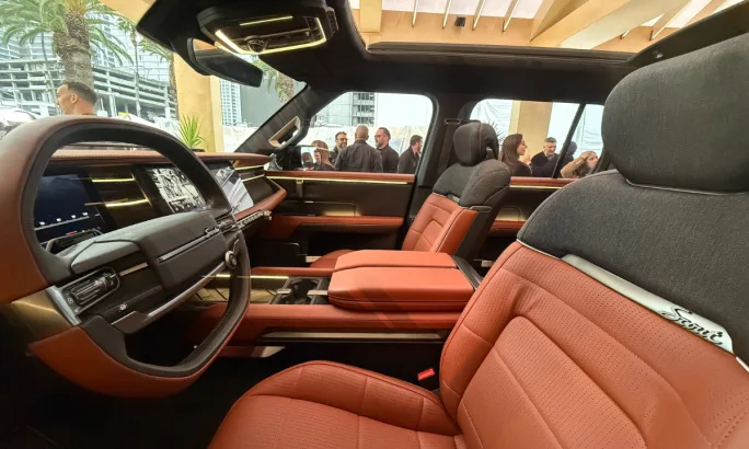 Electric SUV interior.