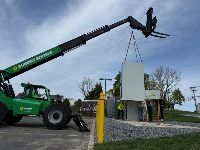 BESS battery being installed