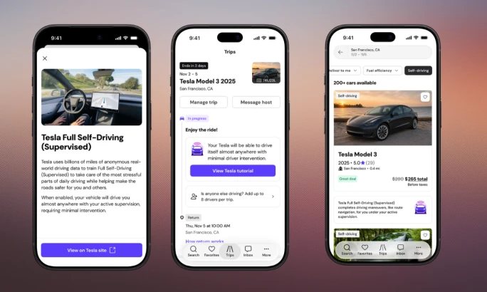 Turo FSD app screens