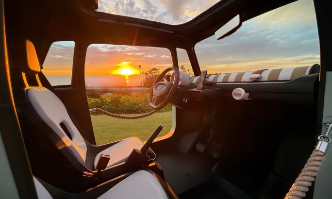 Interior of Fiat Topolino. 