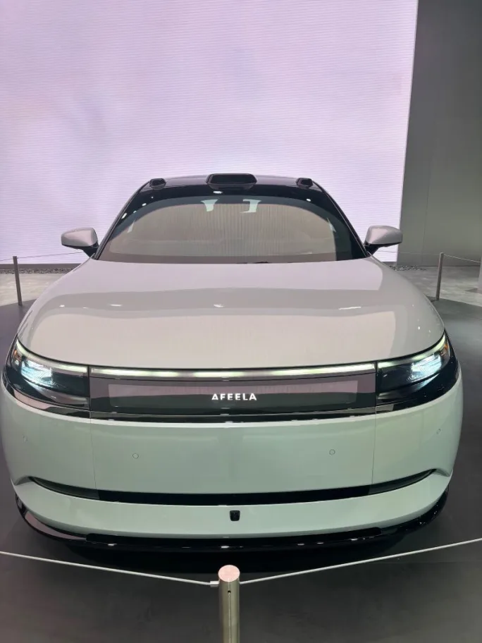 Exhibit of electric vehicle called Afeela.