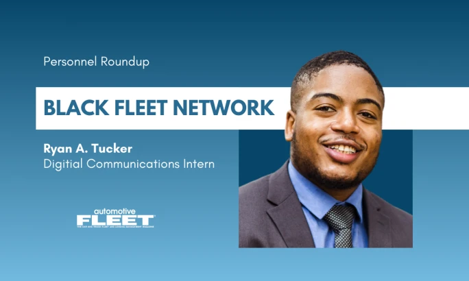 A blue and white graphic with a personnel announcement.