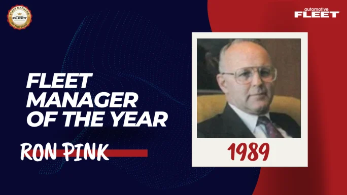 Automotive Fleet Fleet Manager of the Year 1989 winner Ron PInk