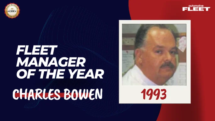 Automotive Fleet Fleet Manager of the Year 1993 winner Charles Bowen.