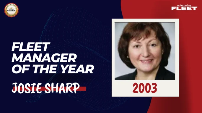 Automotive Fleet Fleet Manager of the Year 2003 winner Josie Sharp.