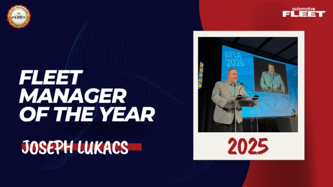 Fleet Manager of the Year honoree Joe Lukacs recipient of the award in 2025.