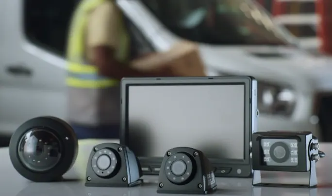 Extended View Cameras set and in-cab monitor.