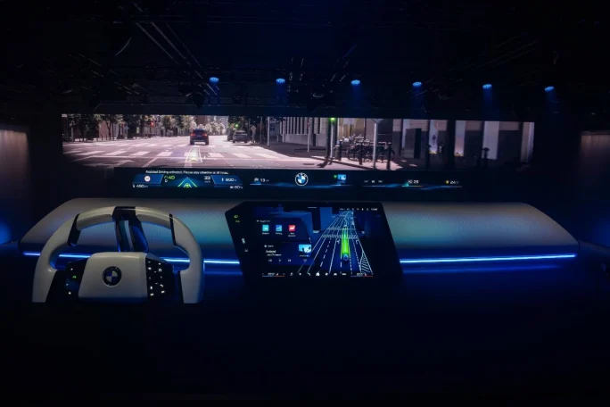 A display of BMW's digital cockpit