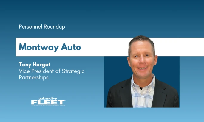 Headshot of Tony Herget, Vice President of Strategic Partnerships at Montway Auto Transport, wearing a blazer and collared shirt.