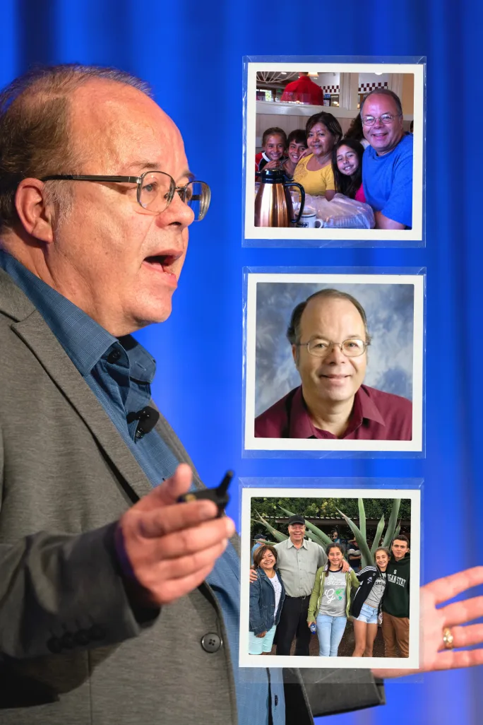 A photo collage of Mike Antich.