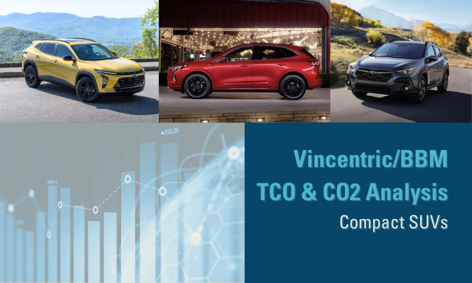Three compact SUVs in illustrative graphic.
