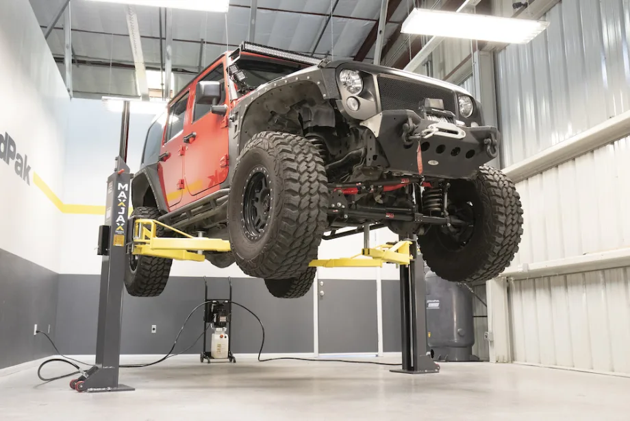 BendPak Redesigns MaxJax Portable Two-Post Lift