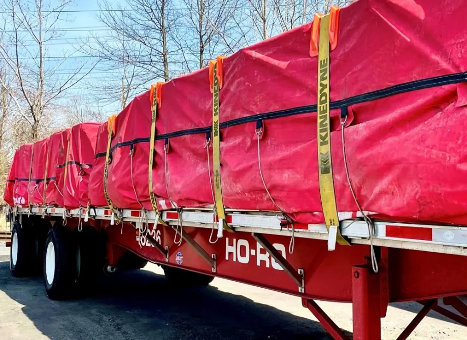 Reflective VeeBoards Illuminate Trailer Cargo