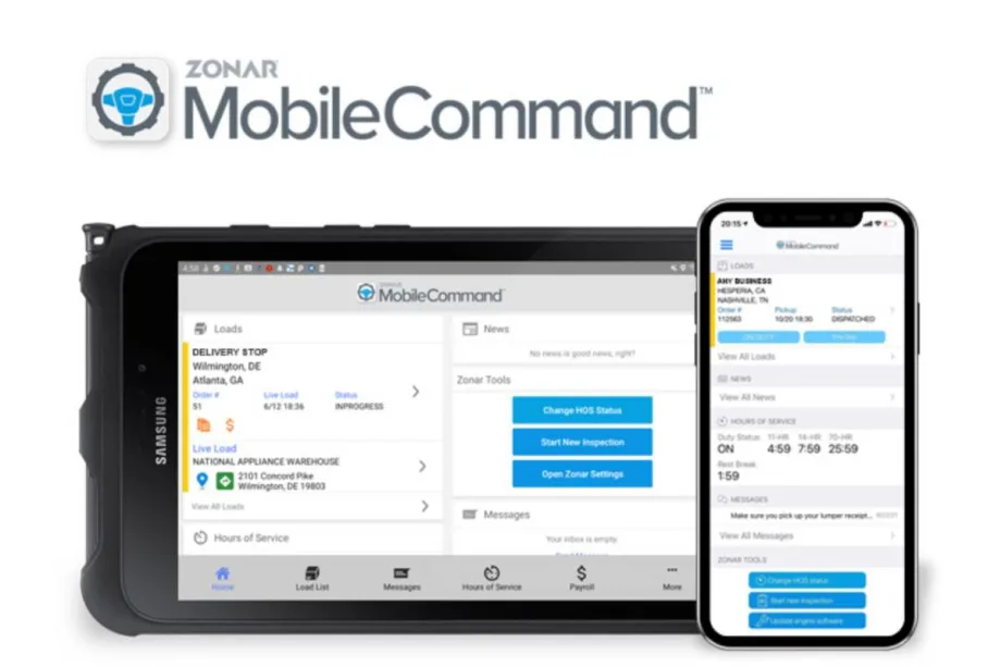 Zonar Launches MobileCommand Driver Workflow Solution