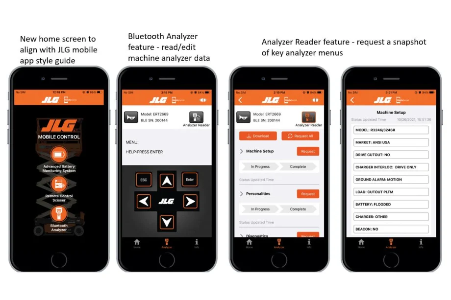 JLG Launches Bluetooth Enabled Analyzer for Scissor Lifts