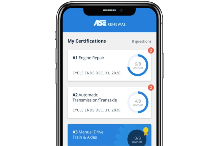 ASE Renewal App Saves Valuable Time