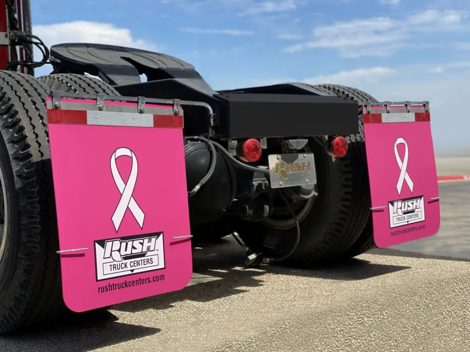 Pink Mudflaps Recognize Breast Cancer Awareness Month