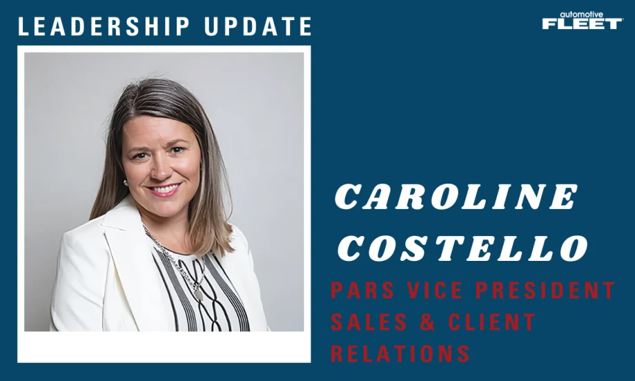 Headshot of Caroline Costello, newly appointed vice president of sales and client relations at PARS, wearing a white blazer and smiling against a neutral background.