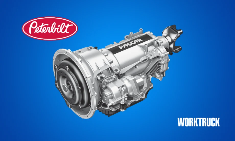 Paccar TX-8 automatic transmission on blue background