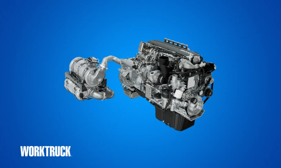 A PACCAR MX-13 CARB-compliant engine