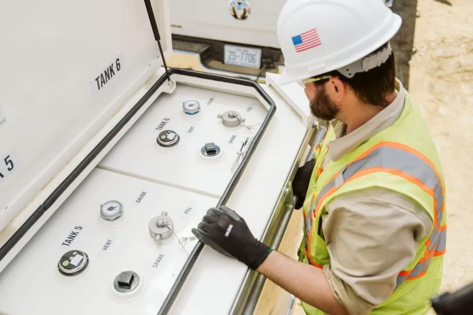 A fleet driver operating the multicube