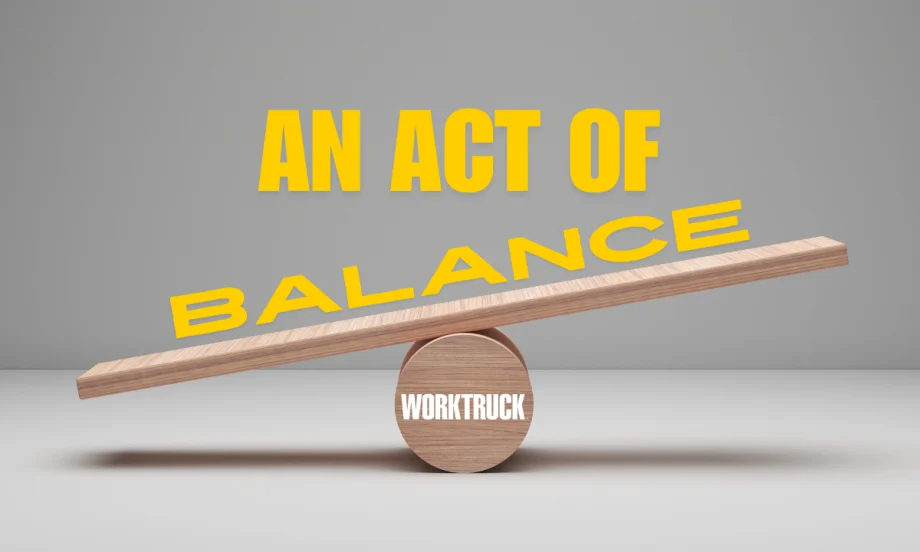 A balance with text "An Act of Balance"
