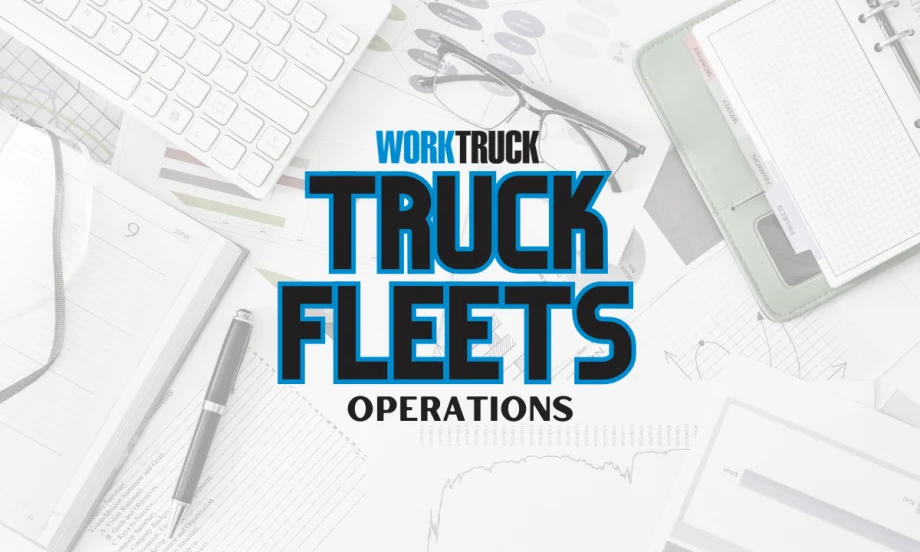 Work Truck, Truck Fleets, Operations on paperwork background