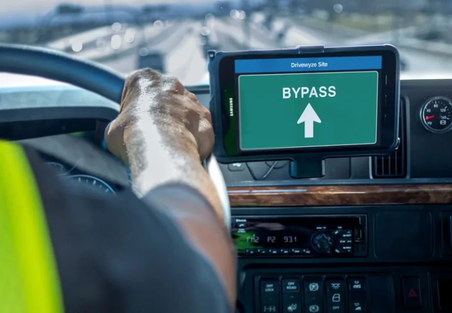 A Drivewyze bypass alert