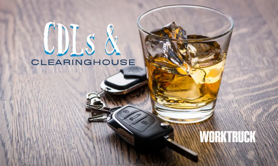 CDLs & Clearinghouse witha drink and car keys.