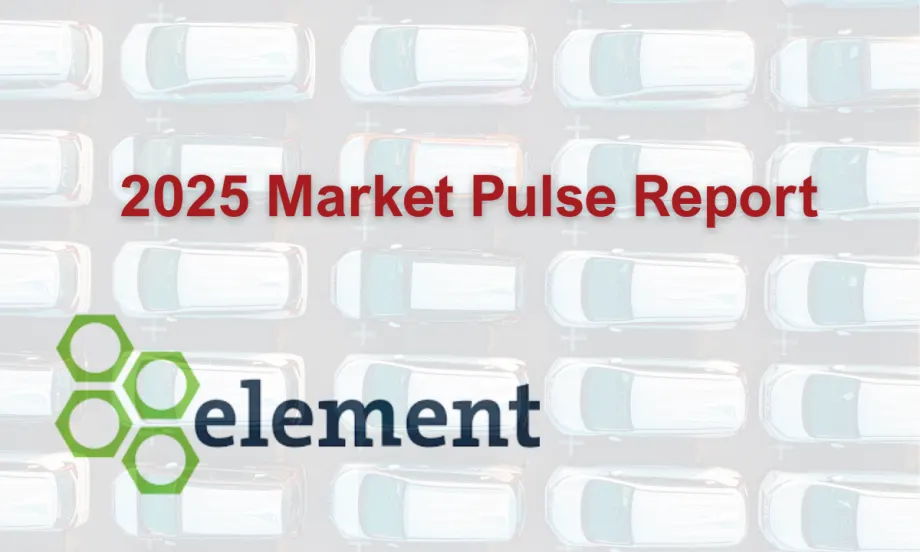 Graphic with rows of cars and text