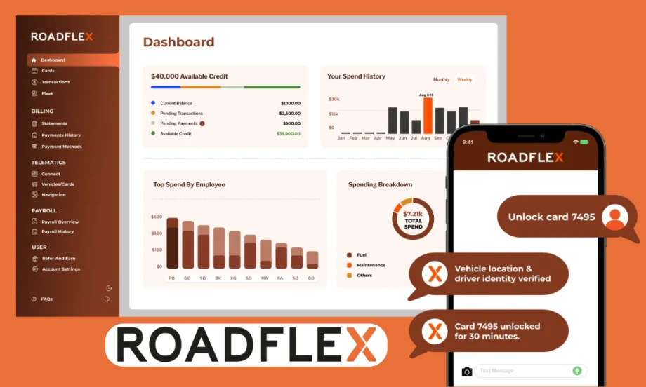 Screenshot of a computer application for purchasing fuel and fuel management.
