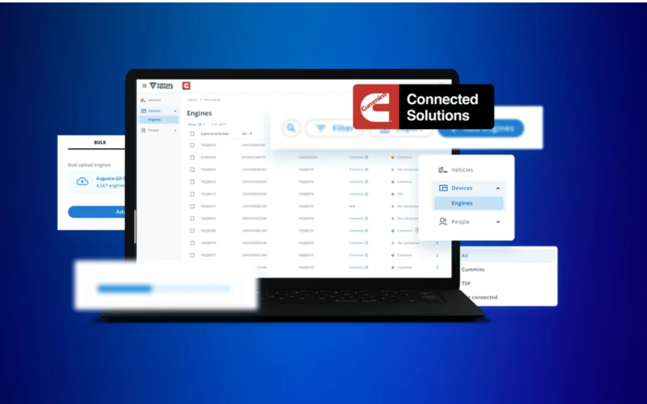 Computer screen with data against a blue background.