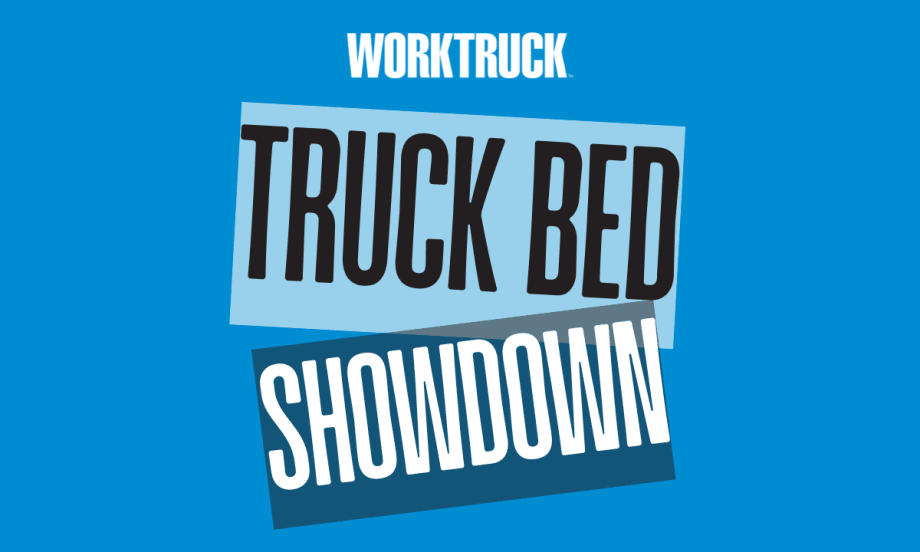 Work Truck Truck Bed Showdown graphic highlighting small, midsize, and full-size pickups, comparing bed lengths and fleet hauling capacity.