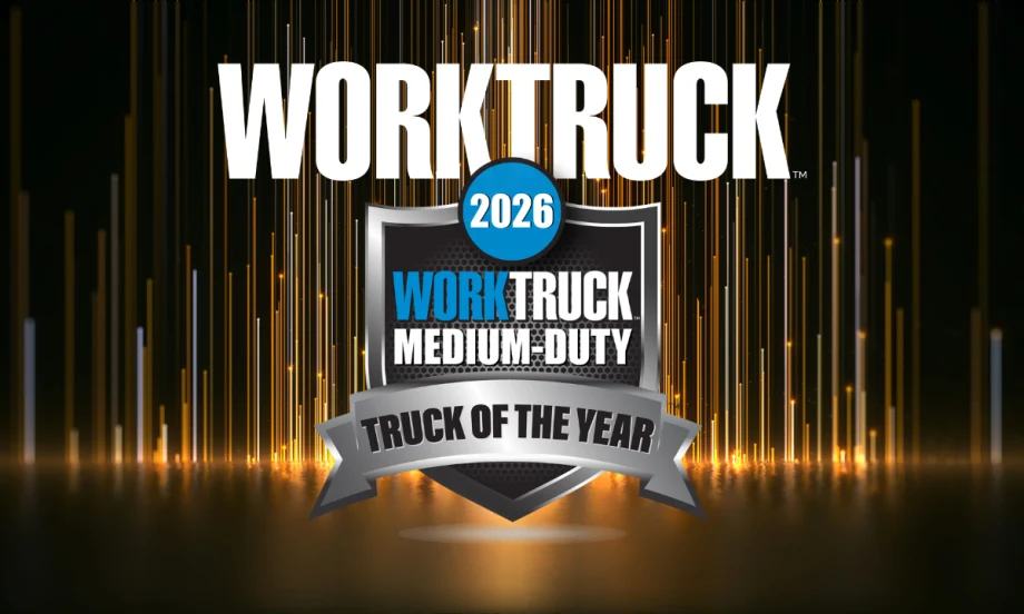 Work Truck 2026 Medium-Duty Truck of the Year logo on award background