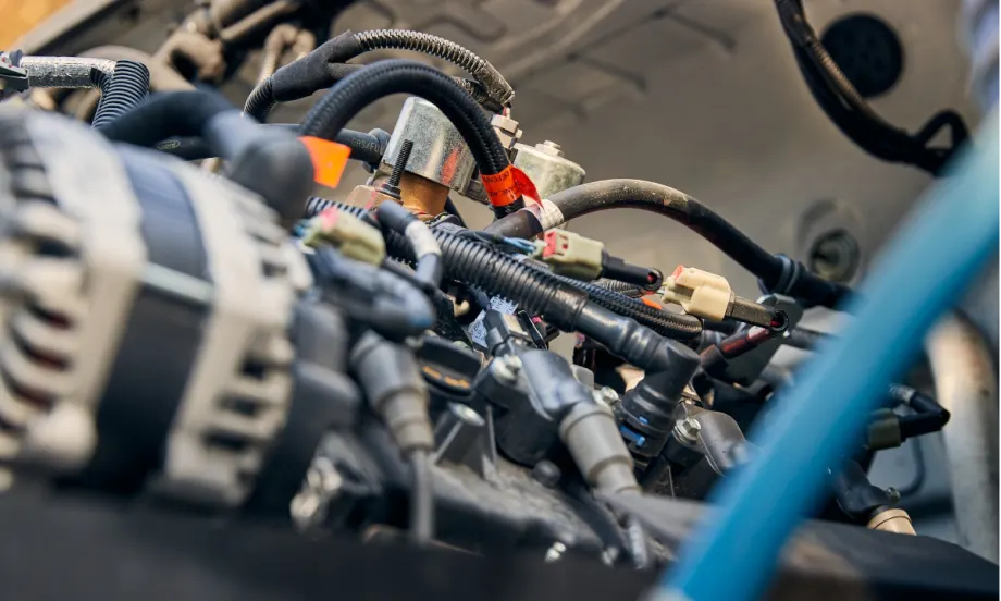 close up photo of a propane engine