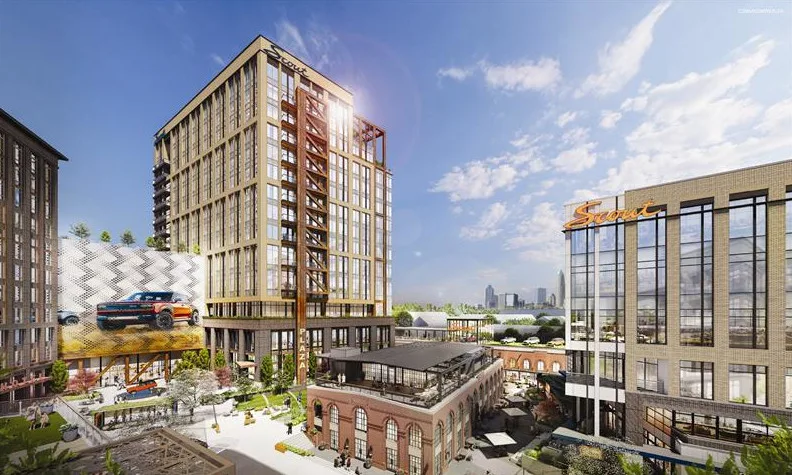artist's rendering of the new Scout Motors headquarters.