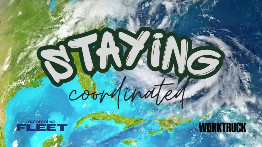 Staying coordinated over a hurricne map of the USA